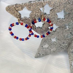 Handcrafted Glass Bead Loop Earrings